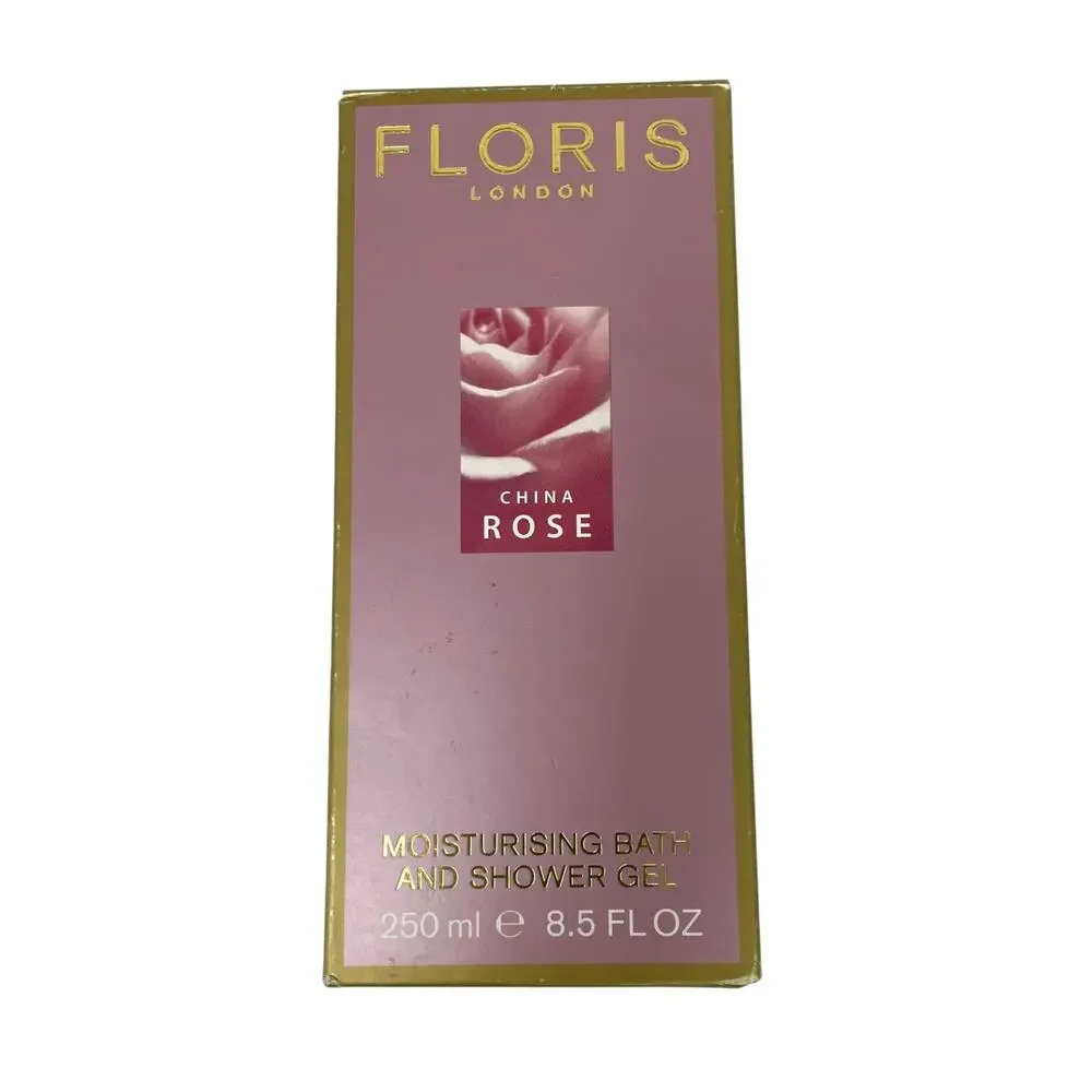 Floris London China Rose Moisturizing Bath And Shower Gel 8.5 FL OZ New in Box